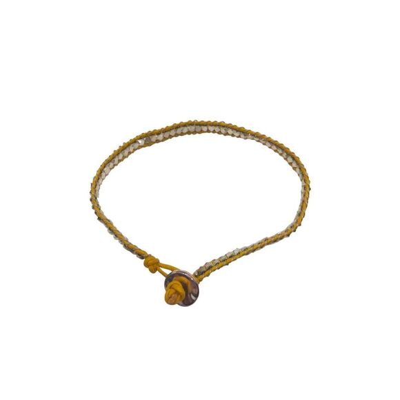 Yellow and silver toggle bracelet - Picture 1 of 10
